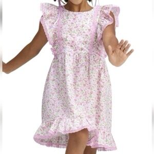 American Girl LoveShackFancy Pink Floral Garden Party Dress Size 10